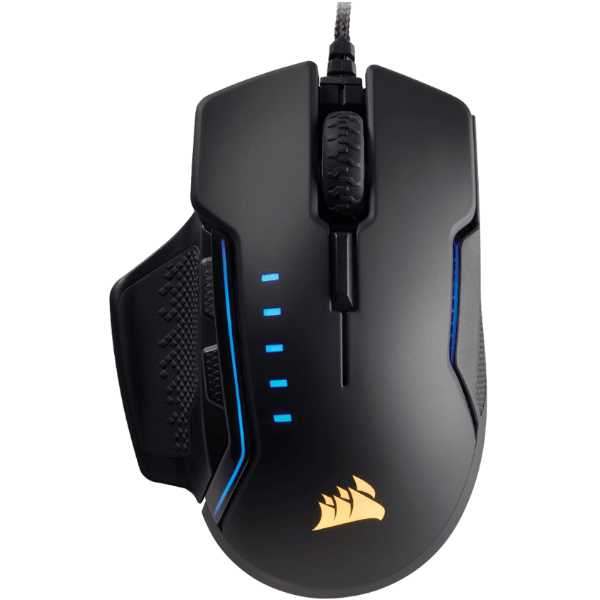Mouse Gaming Corsair Glaive RGB - Black RGB DPI 16.000 6 botones USB